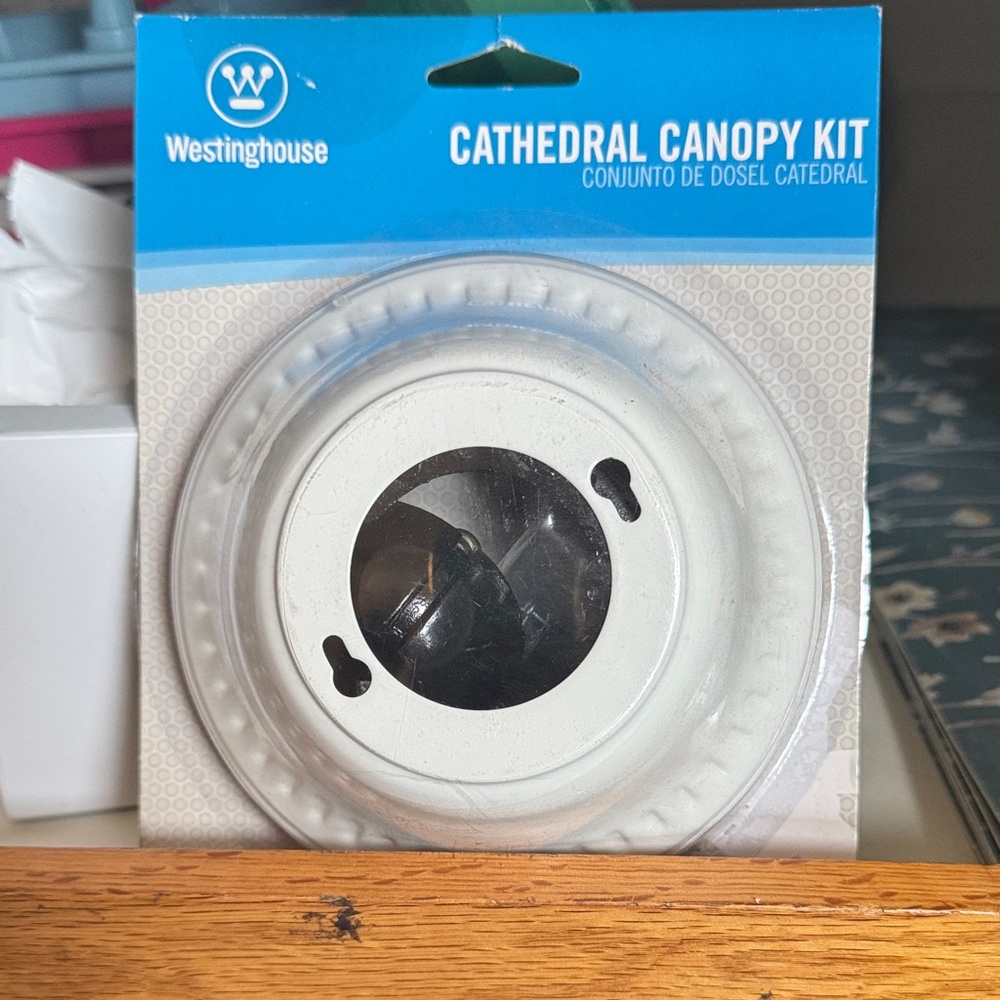White Cathedral Canopy Kit for Ceiling Fixtures up to 25 Degree Angle